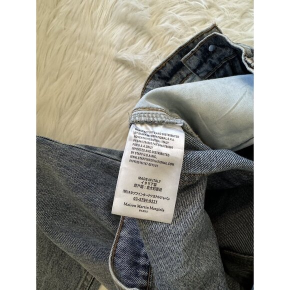 Maison Margiela Cut Out Slash Denim Jeans Indigo Blue Small - Picture 5 of 8